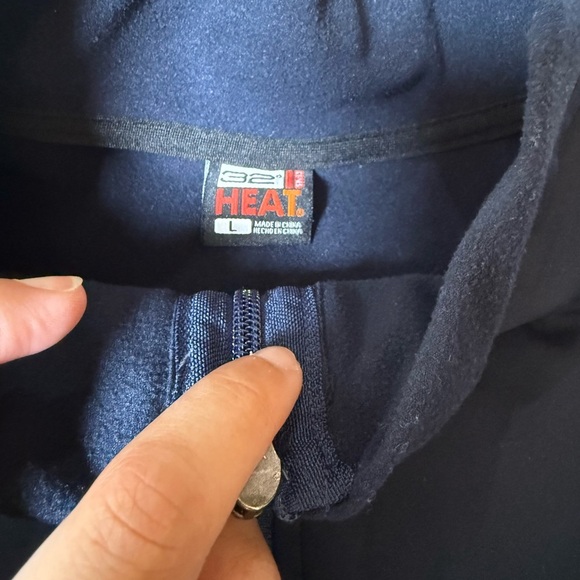 32 Degrees Heat Tech Navy Quarter Zip Pullover Thermal Fleece Lined Size Large - Picture 4 of 4